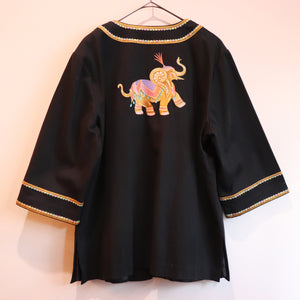 Elephant embroidered jacket【B0232】