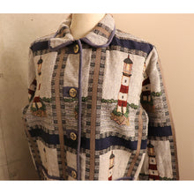 画像をギャラリービューアに読み込む, Lighthouse pattern jacket【B0260】