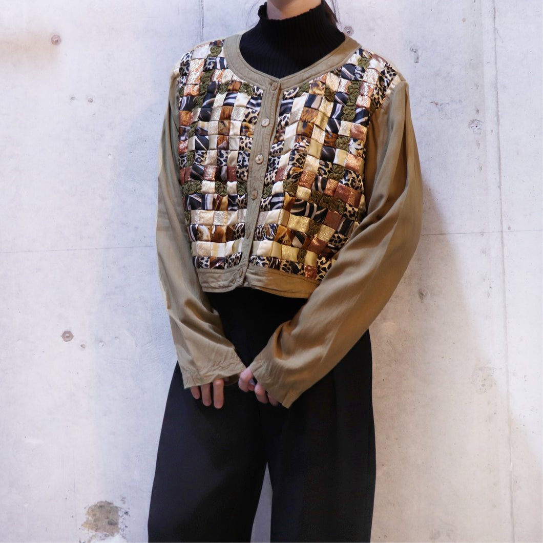 Plain weave design jacket【B0261】