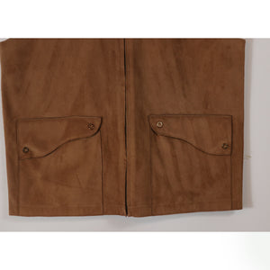 Fake suede vest【B0267】