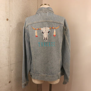 Texas longhorn denim jacket【B0268】