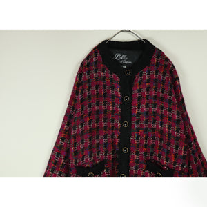 Check pattern knit jacket【B0273】