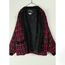 画像をギャラリービューアに読み込む, Check pattern knit jacket【B0273】