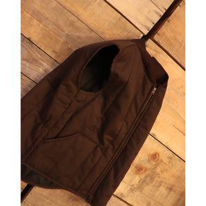 Brown zipup vest【B0280】