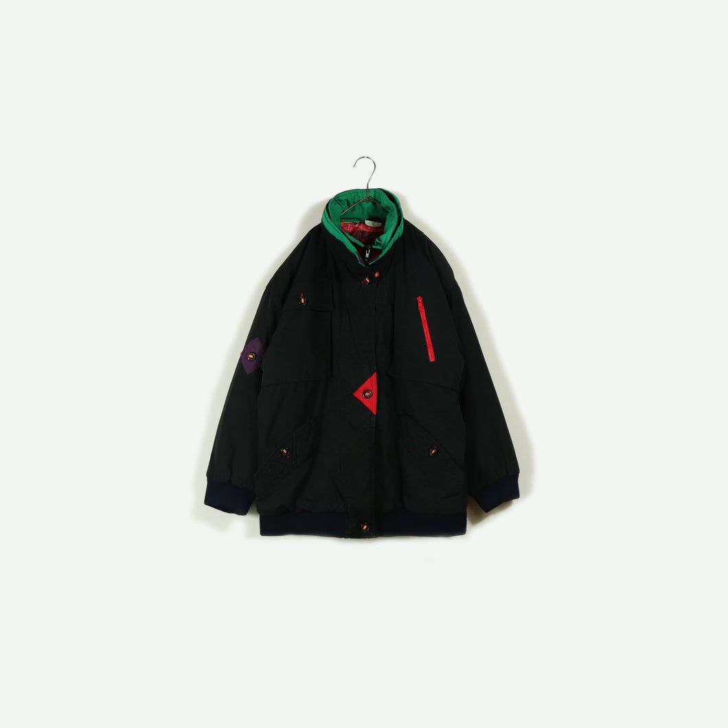 Layered blouson jacket【B0310】