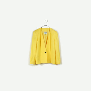 Yellow no collar jacket 【B0325】