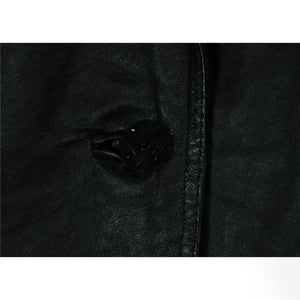 Leather maxi coat【B0336】