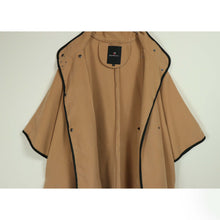 画像をギャラリービューアに読み込む, Piping cape coat【B0337】