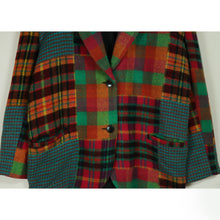 画像をギャラリービューアに読み込む, Check pattern wool mix jacket【B0338】