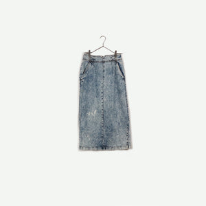 Chemical denim tight skirt【C0228】