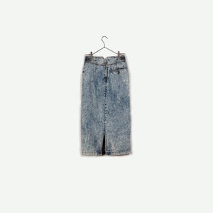 Chemical denim tight skirt【C0228】