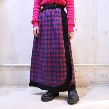 画像をギャラリービューアに読み込む, Check pattern long skirt【C0268】
