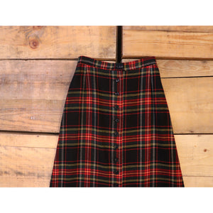 Check pattern long skirt【C0287】