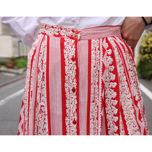 Pattern × stripe long skirt【C0294】