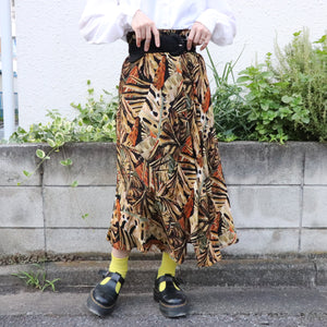 Botanical pattern design skirt【C0296】