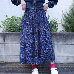 Botanical pattern skirt【C0297】