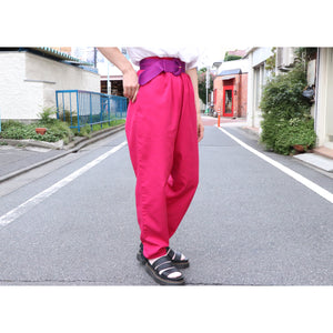 Color easy pants（vivid pink）【C0328】