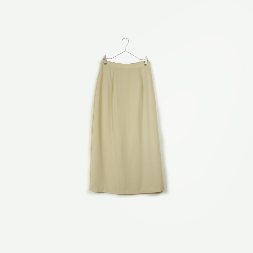 trapezoid long skirt【C0358】