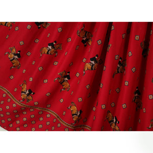 Equestrian total pattern skirt【C0359】