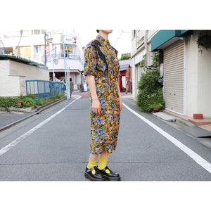 Botanical pattern onepiece【E0162】