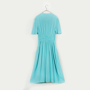 No collar half sleeve onepiece【E0182】