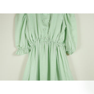 Puff sleeve dress【E0204】