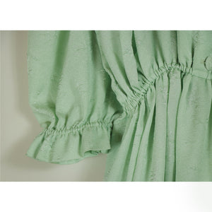 Puff sleeve dress【E0204】