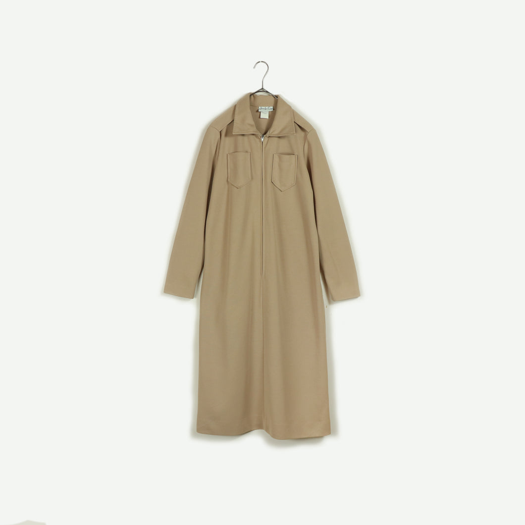 Zipup long dress【E0213】